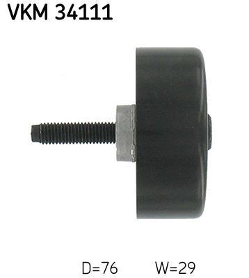 Galet enrouleur de courroie d'accessoire SKF ref. VKM 34111